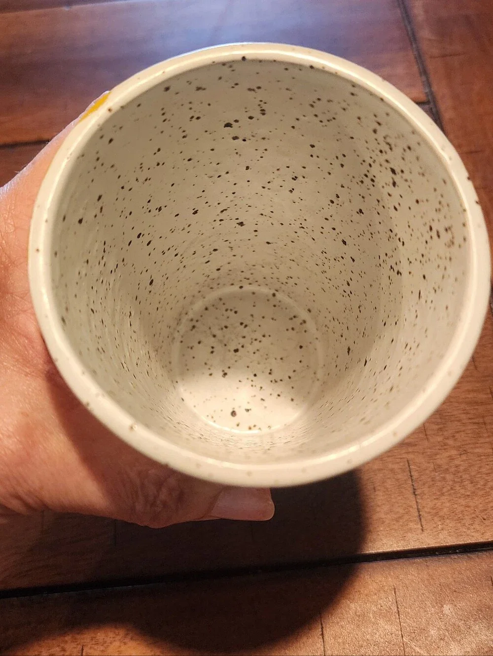 United by Blue ceramic colorfull mug without lid sand brown and sunshine yellow